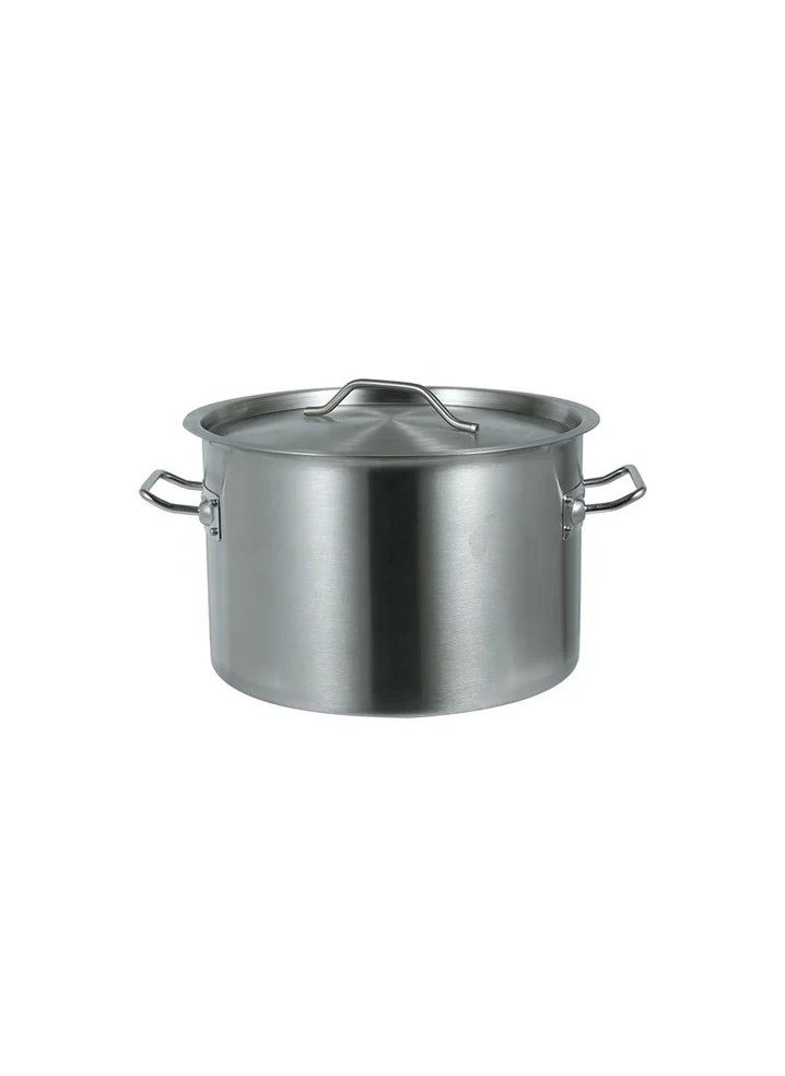 AFCO  Aluminum Cooking Pot with Handle and Aluminum Lid, Silver