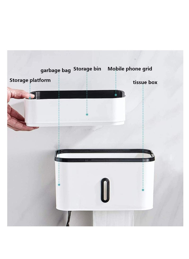 Toilet Roll Holder Bathroom Tissue Box Punch Free Waterproof Toilet Paper Paper Roll Paper Hand