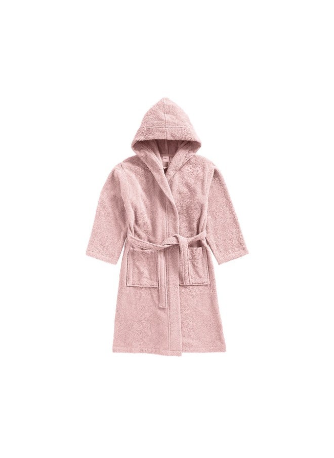 Daffodil (Baby Pink) Premium 6 Year Kids Hooded Bathrobe (108x104 Cm) Terry Cotton, Highly Absorbent and Quick dry, Hotel and Spa Quality Bathrobe for Boy and Girl-400 Gsm