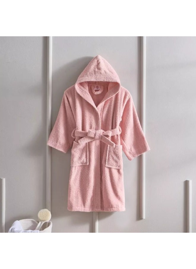 Daffodil (Baby Pink) Premium 6 Year Kids Hooded Bathrobe (108x104 Cm) Terry Cotton, Highly Absorbent and Quick dry, Hotel and Spa Quality Bathrobe for Boy and Girl-400 Gsm