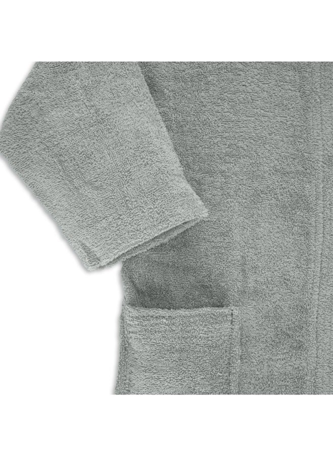 Daffodil (Grey) Premium 6 Year Kids Hooded Bathrobe (108x104 Cm) Terry Cotton, Highly Absorbent and Quick dry, Hotel and Spa Quality Bathrobe for Boy and Girl-400 Gsm