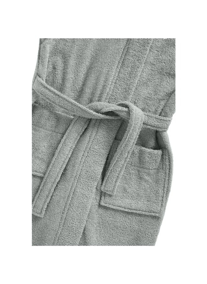 Daffodil (Grey) Premium 6 Year Kids Hooded Bathrobe (108x104 Cm) Terry Cotton, Highly Absorbent and Quick dry, Hotel and Spa Quality Bathrobe for Boy and Girl-400 Gsm