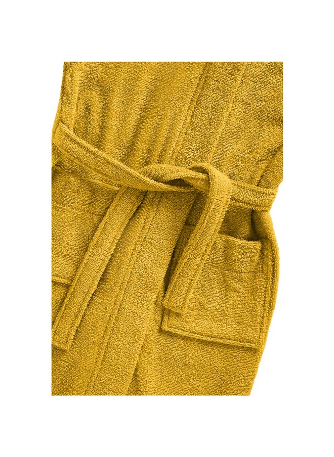 Daffodil (Yellow) Premium 6 Year Kids Hooded Bathrobe (108x104 Cm) Terry Cotton, Highly Absorbent and Quick dry, Hotel and Spa Quality Bathrobe for Boy and Girl-400 Gsm