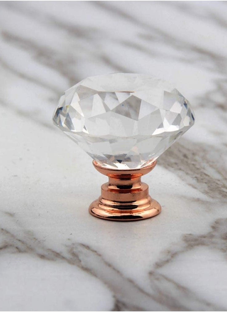 Dresser Crystal Knobs Drawer Knobs Pulls Cabinet Handle for Home Office Kitchen Wardrobe Cupboard 12pcs 30mm