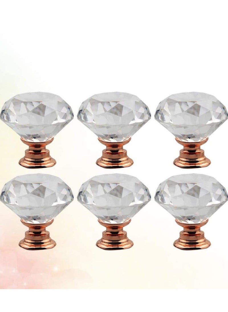 Dresser Crystal Knobs Drawer Knobs Pulls Cabinet Handle for Home Office Kitchen Wardrobe Cupboard 12pcs 30mm