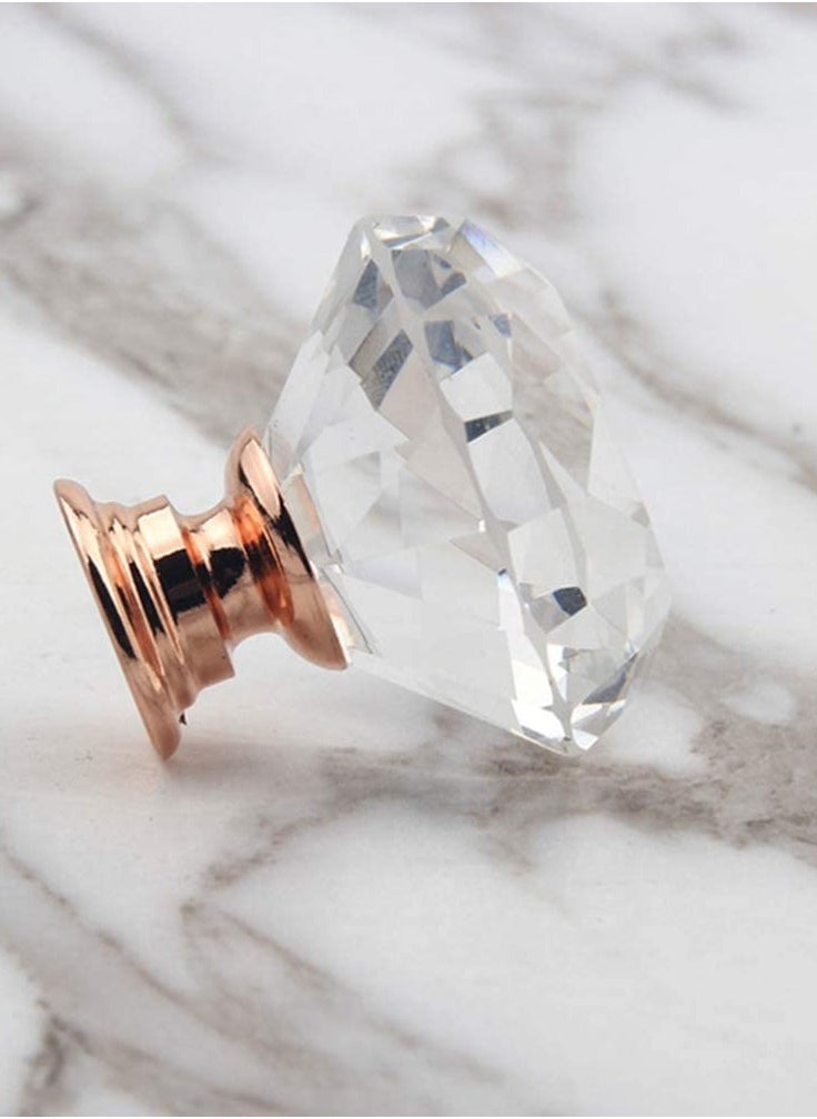 Dresser Crystal Knobs Drawer Knobs Pulls Cabinet Handle for Home Office Kitchen Wardrobe Cupboard 12pcs 30mm