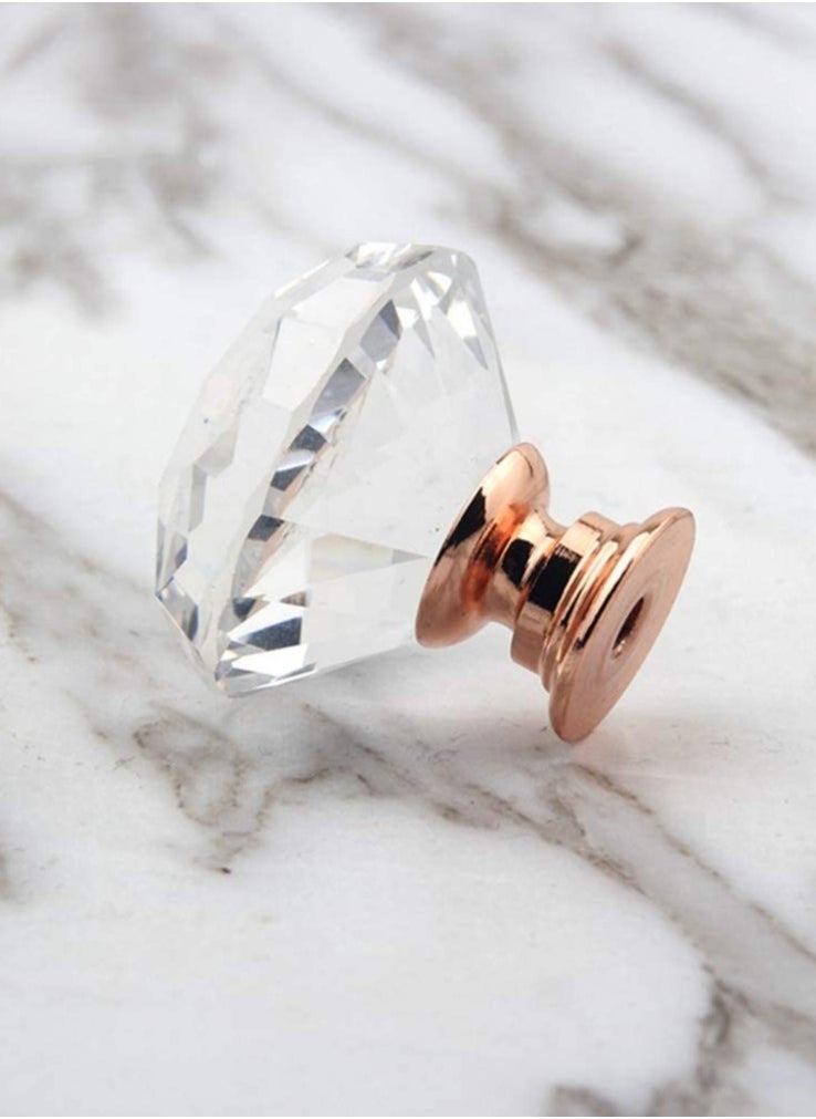 Dresser Crystal Knobs Drawer Knobs Pulls Cabinet Handle for Home Office Kitchen Wardrobe Cupboard 12pcs 30mm