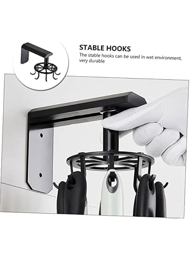 2 Sets Swivel Hook Hooks for Bathroom Kitchen Bath Towel Hook Adhesive Hooks Wall-Mounted Hooks Wall Hooks Rotating Hooks Storage Hooks