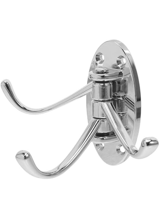 3pcs Bathroom Hanger Hooks Coat Hooks for Wall Triple Hanging Hooks Swing Arm Hangers Swing Arm Towel Rack Strips Heavy Duty Key Hook Clothing Trident Hook to Rotate