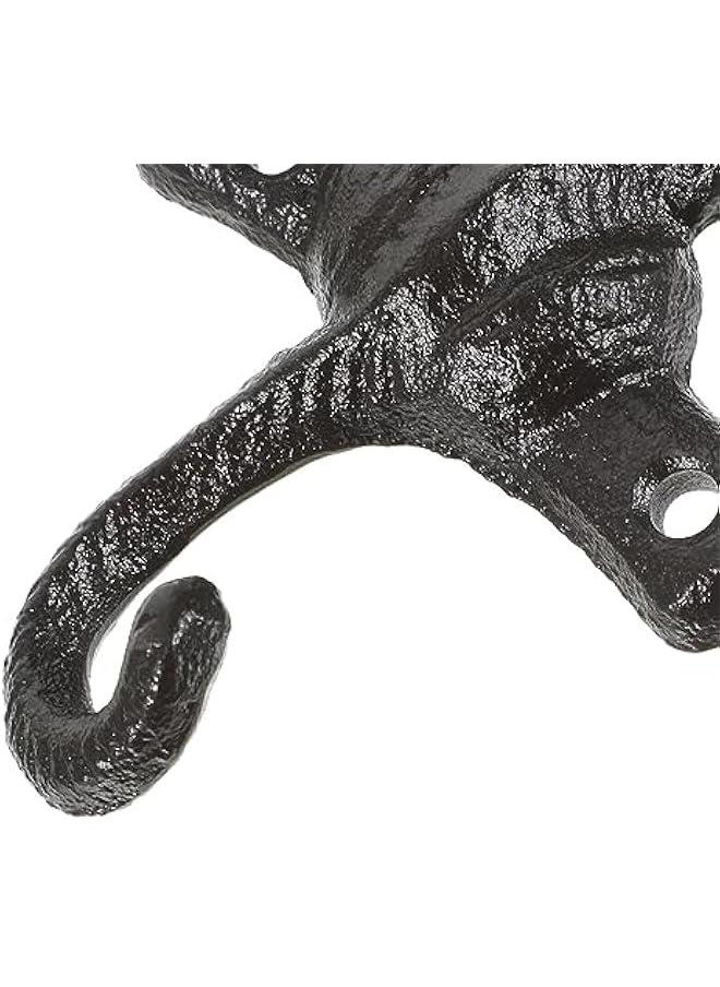 2pcs European Classical Cast Iron Cat Hook Iron Hanging Hooks Cat Wall Hooks Metal Clothes Hanger Black Cat Hook Single Key Hook Vintage Wall Hooks Wall Mount Hook Animal Coat