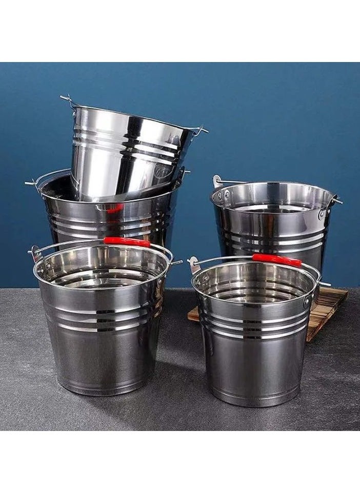 10 Litre Heavy Duty Steel Bucket - Durable, Rust-Resistant Metal Construction for Long-Lasting Use - Ideal for Construction, Gardening, and Industrial Applications - Ergonomic Handle for Comfortable Carrying, Stackable Design for Space Saving - Multipurpose Use for Mixing, Storing, and Transporting Materials - Perfect for Home, Workshop, or Job Site