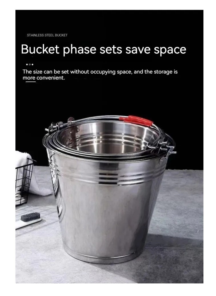 10 Litre Heavy Duty Steel Bucket - Durable, Rust-Resistant Metal Construction for Long-Lasting Use - Ideal for Construction, Gardening, and Industrial Applications - Ergonomic Handle for Comfortable Carrying, Stackable Design for Space Saving - Multipurpose Use for Mixing, Storing, and Transporting Materials - Perfect for Home, Workshop, or Job Site