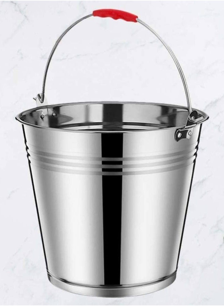 10 Litre Heavy Duty Steel Bucket - Durable, Rust-Resistant Metal Construction for Long-Lasting Use - Ideal for Construction, Gardening, and Industrial Applications - Ergonomic Handle for Comfortable Carrying, Stackable Design for Space Saving - Multipurpose Use for Mixing, Storing, and Transporting Materials - Perfect for Home, Workshop, or Job Site