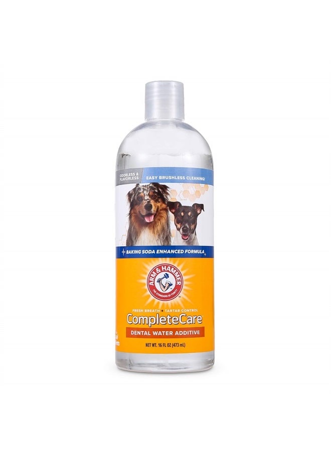 Complete Care Fresh Dental Water Additive for Dogs, 16 Fl Oz - Flavorless Dog Water Additive, Dog Mouth Wash, Dog Dental Rinse, PetWater Additive, Pets Dental Care for Bad Breath