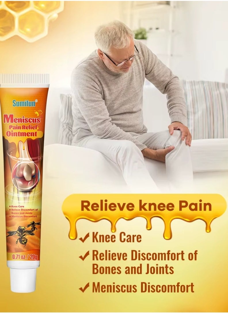 5 Pcs Combo Meniscus Pain Relief Ointment Cream Joint Arthritis Pain Relief Cream Knee Care Bee Venom Cream for Joint Care Treatment Gel Cream Bee Venom Joint & Muscle Pain Relief Cream 5x20g