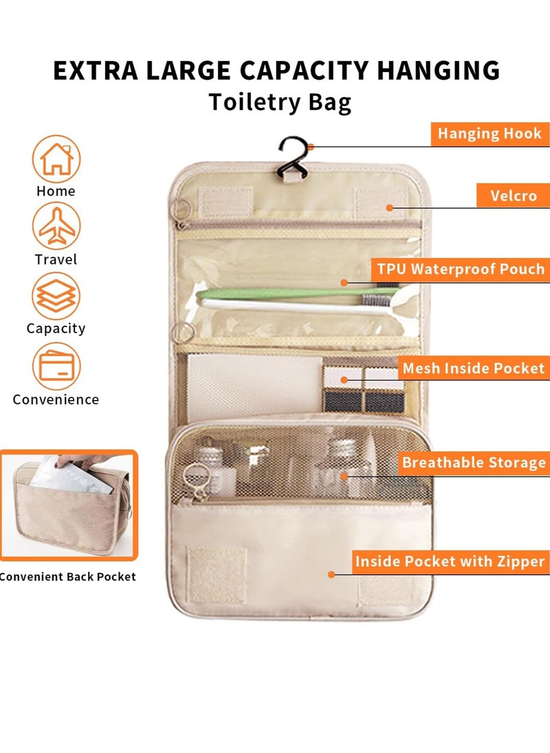 Travel Organizer - Set of 8 Portable Reusable Travel Luggage for Suitcase Organizer, Storage Bag, Compression Bag, Travel Bag with Zipper,Travel Organizer Kit(Beige)