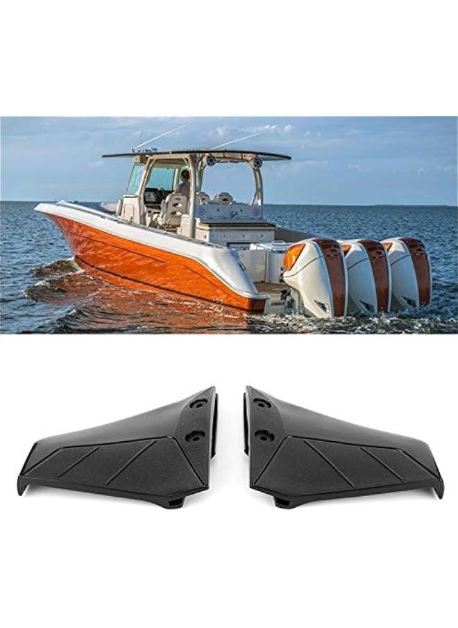 Marine Outboard Hydrofoil, Anti-UV 4‑50HP Outboard Stabilizer Fins Boat Enigne Hydro-Stabilizer with Stainless Steel Bolt Nut for Most Outboards from 4 HP up to 50 HP, Skiers, Wakeboarders