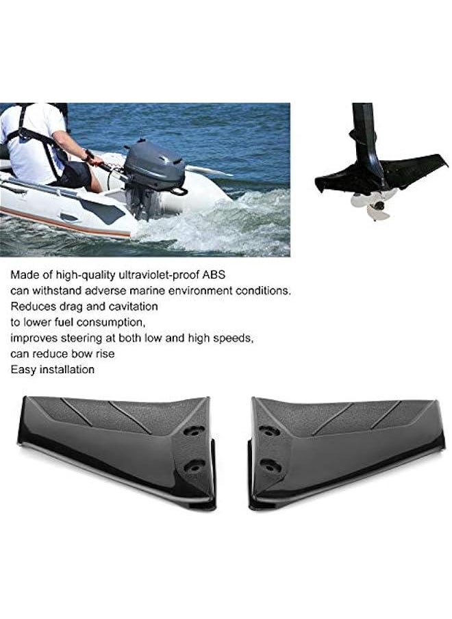 Marine Outboard Hydrofoil, Anti-UV 4‑50HP Outboard Stabilizer Fins Boat Enigne Hydro-Stabilizer with Stainless Steel Bolt Nut for Most Outboards from 4 HP up to 50 HP, Skiers, Wakeboarders