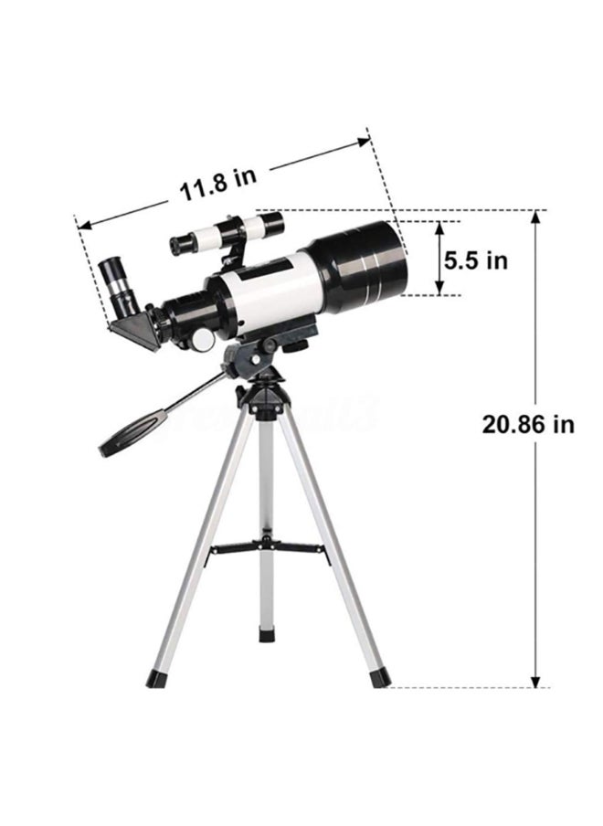 70mm Aperture Refracting Telescope with 500mm Focal Length – Lightweight Design with Accessories for Stargazing and Exploration