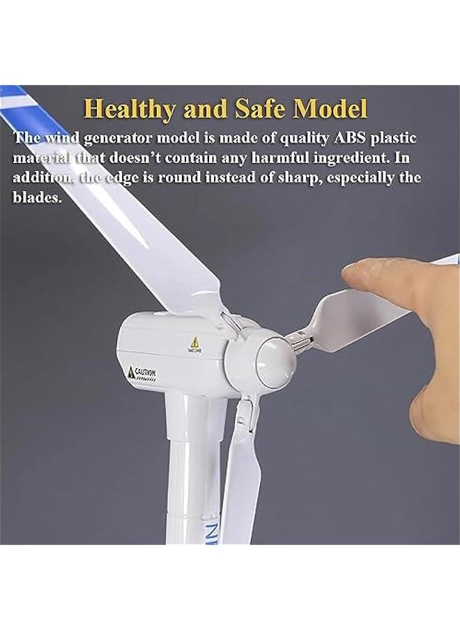 Wind Turbine Model, 21.65 Inch Large Size Wind Generator Model Windmill Toy Science Kit STEM Experiment Kit with Wind-up Rotatable Blades