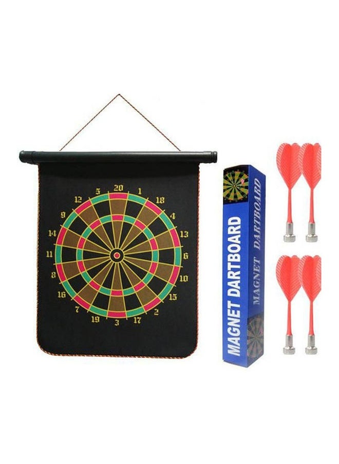 Thick Double Sided Magnetic Dart Target Safety Dart Set (With 6 Ordinary Darts) 15inch