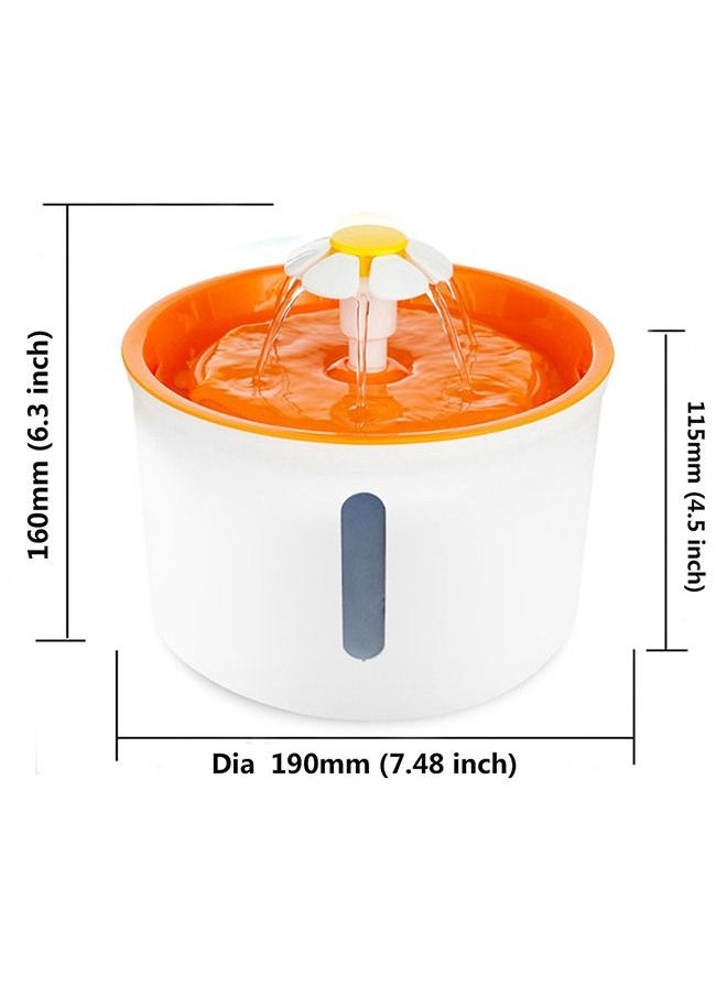 Cat Water Fountain 1.6L Automatic Pet Fountain with Water Level Window for Cats and Small Dogs