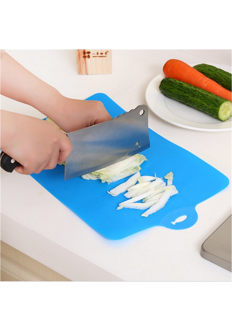 Cutting Board Mats, 12 Pcs Extra Thick Flexible Plastic Cutting Board Mat, Non Slip Chopping Board Dishwasher Safe, Cutting Mats with Food Shaped Hanging Holes for Kitchen Food