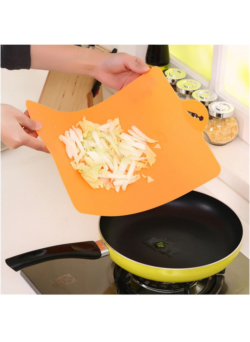 Cutting Board Mats, 12 Pcs Extra Thick Flexible Plastic Cutting Board Mat, Non Slip Chopping Board Dishwasher Safe, Cutting Mats with Food Shaped Hanging Holes for Kitchen Food