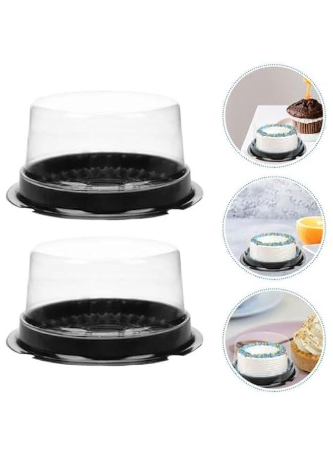 Cheesecakes 100pcs Mini Cheesecake Containers 4 Inch Small Cake Containers With Lids Clear Plastic Bakery Boxes for Cupcake Ramekins Dessert Charcuterie Paper Cups