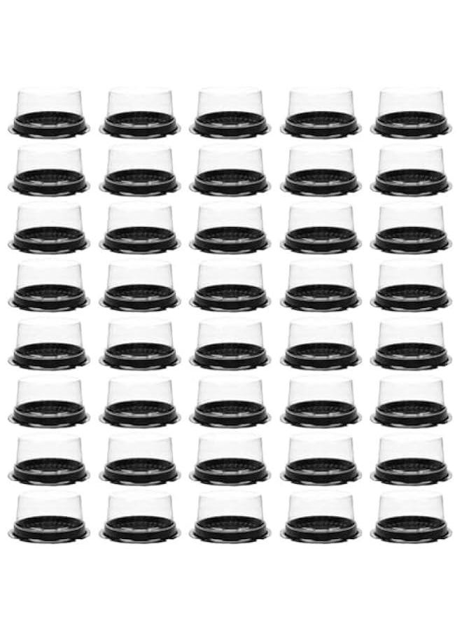 Cheesecakes 100pcs Mini Cheesecake Containers 4 Inch Small Cake Containers With Lids Clear Plastic Bakery Boxes for Cupcake Ramekins Dessert Charcuterie Paper Cups