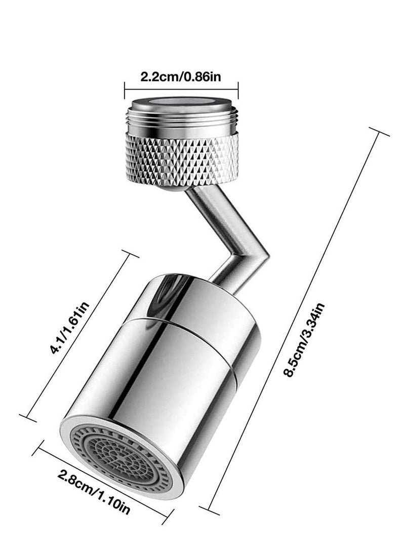Kitchen Tap Head, Faucet Water Filters Nozzle 720° Rotatable Universal Splash Anti-Splash, Oxygen-Enriched Foam, Four-Layer Mesh, Leak-Proof with Double O-Ring