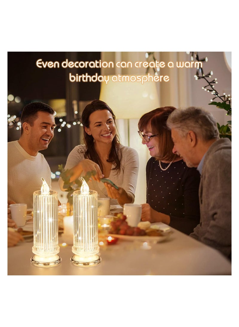 4 PCS Flameless Candles LED Clearance Pillar Candle Battery Operated Batteries included Realistic Fake Electronic Candles for Christmas Bedroom Birthday Wedding Decorations D:2.5