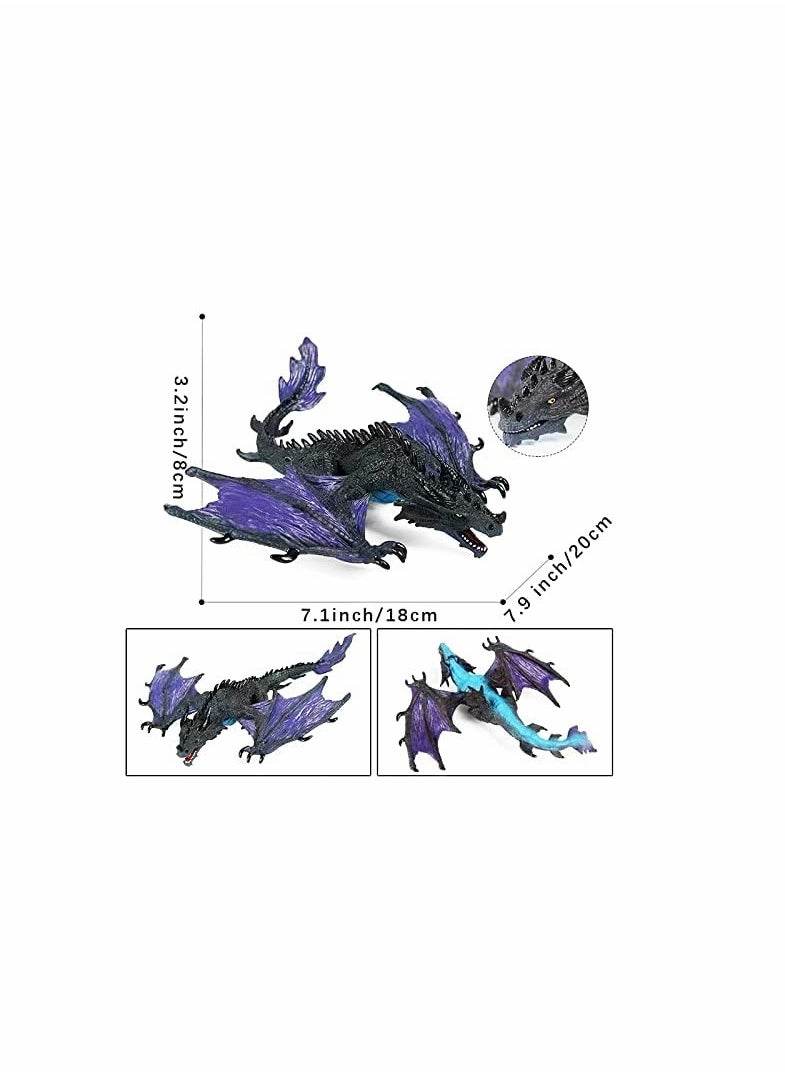 7.87 x 7.08 x 3.15 Inches Realistic Dragon Figurine Plastic Flying Dragon Model for Home Decoration