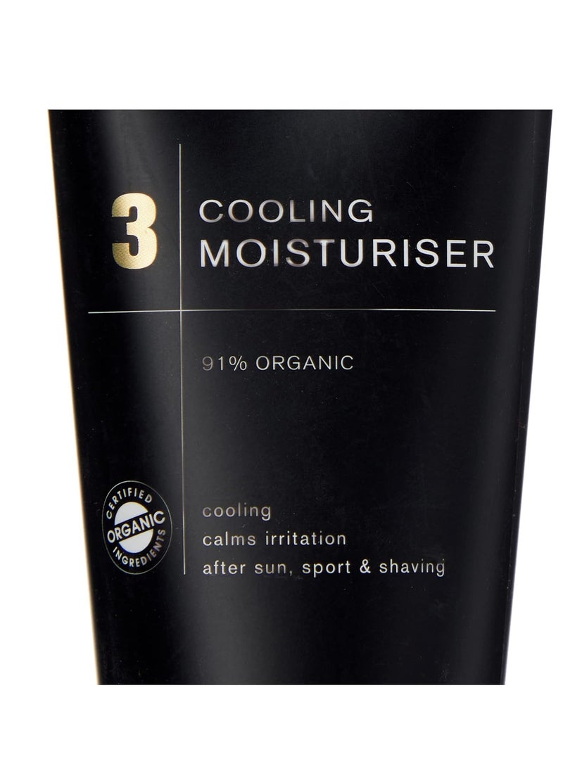 for Men No 3 Cooling Moisturizer 100ml Natural and Organic Men’s Face Cream Non Greasy After Shave Soothing Cream for Men Paraben Free and Ethanol Free Cruelty Free and Vegan