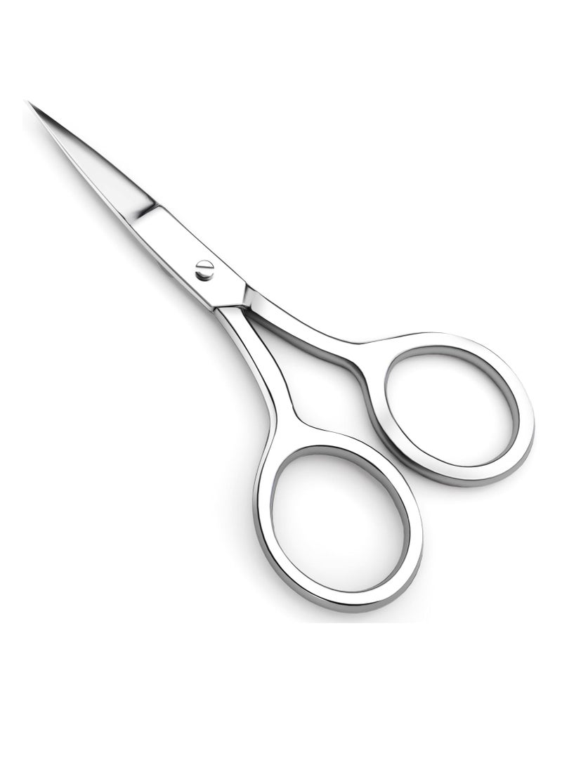 Utopia Care Eyebrow Scissors, Small Scissors for Men and Women - Nose Hair Scissors for Grooming Mustache, Beard, Eyelashes, Ear Hair Trimming- Professional Stainless Steel - Silver