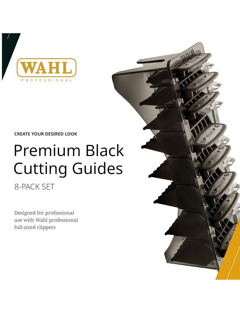 Professional Premium Cutting Guides, 1-8, with Organizer, Secure Fit, Durable Metal Clips