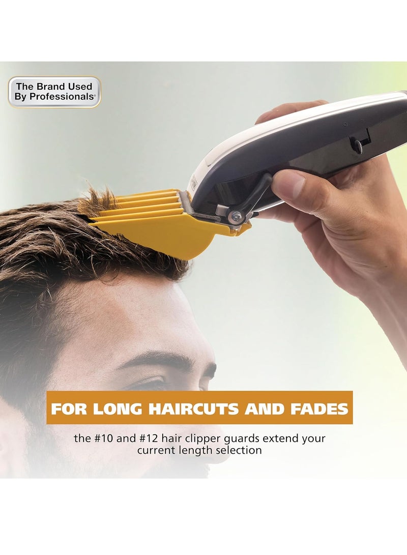 Hair Clipper Genuine Secure Fit Attachment Guard Set for Long Hair Styles and Fades, 2 Full Size Hair Clipper Guide Combs for Increased Cutting Performance - Model 3025025