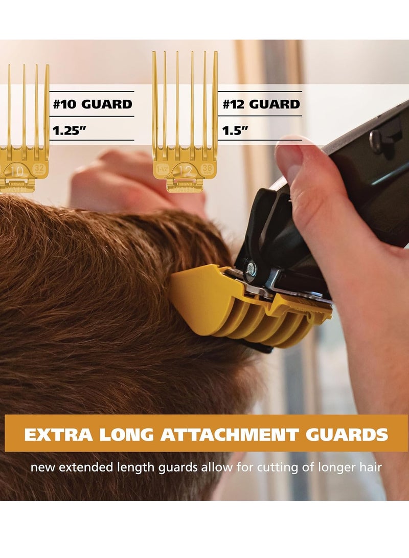 Hair Clipper Genuine Secure Fit Attachment Guard Set for Long Hair Styles and Fades, 2 Full Size Hair Clipper Guide Combs for Increased Cutting Performance - Model 3025025