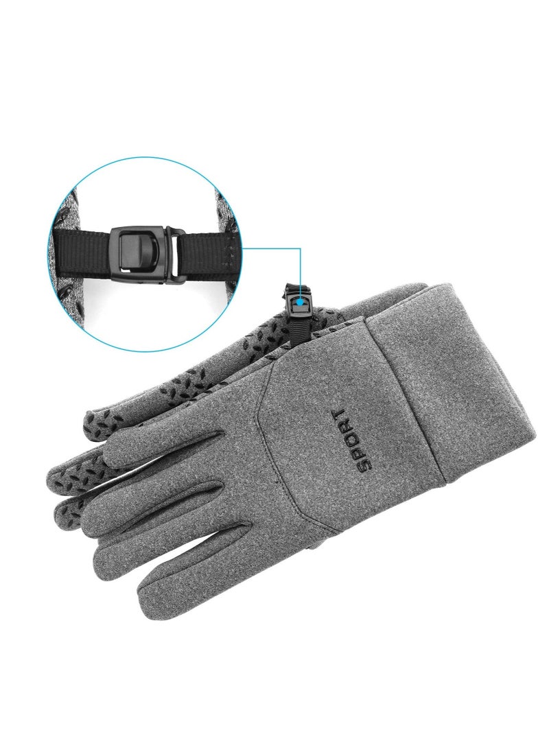 Winter Cycling Gloves Men Women,  Anti Slip Touchscreen Padded, Bike Glove Water Resistant Windproof Warm Anti-Slip for Running,  Biking, Workout, Hiking Camping, Skiing Sports