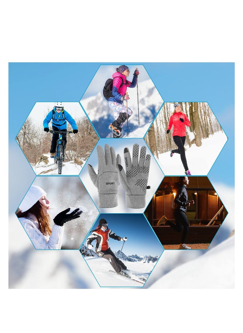 Winter Cycling Gloves Men Women,  Anti Slip Touchscreen Padded, Bike Glove Water Resistant Windproof Warm Anti-Slip for Running,  Biking, Workout, Hiking Camping, Skiing Sports
