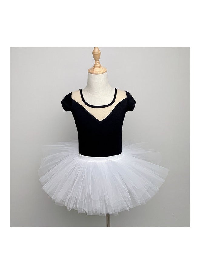 Girl Ballerina Dance Short Sleeve Tutu Skirt Ballet Outfit