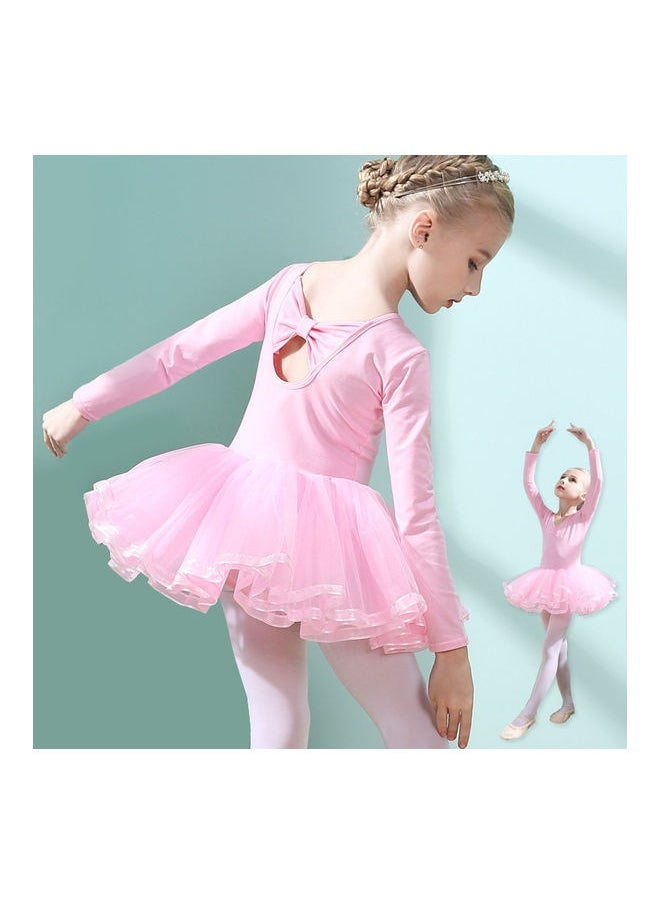 Girl Ballerina Dance Short Sleeve Tutu Dress