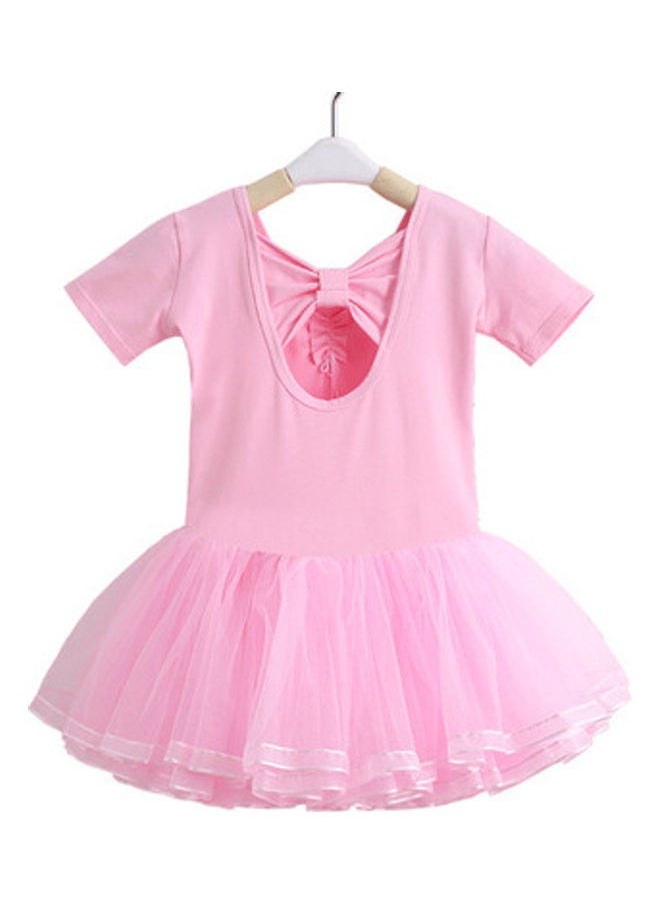 Girl Ballerina Dance Short Sleeve Tutu Dress