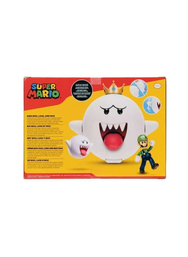 Nintendo Super Mario King Boo with Luigi Action Figure Set