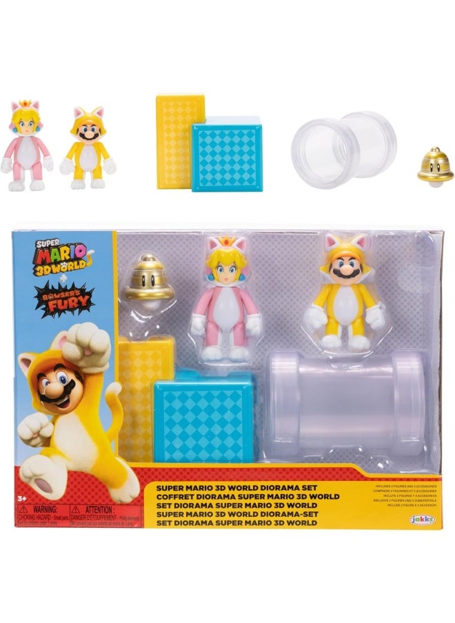 Nintendo Super Mario 3D Words with Bowsers Fury Action Figures (6.35 cm)