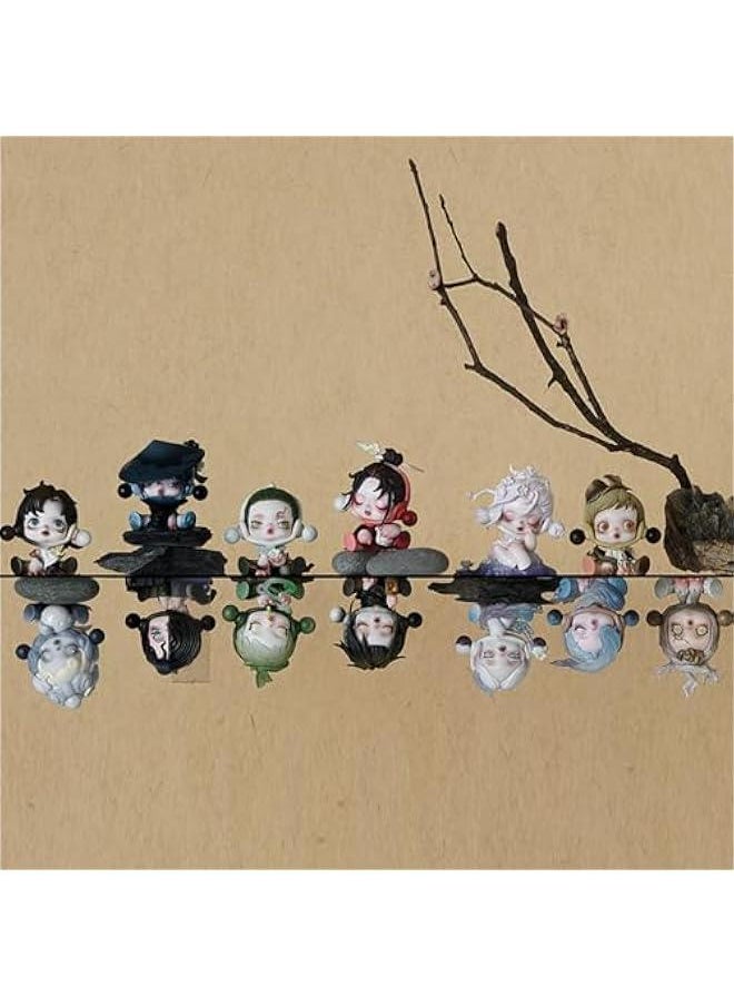 SKULLPANDA The Ink Plum Blossom Series Figures 3Boxes 2.5 inches Articulated Character Premium Design gifts for women Fan-Favorite blind box Collectible Toy Art Toy Action Figure