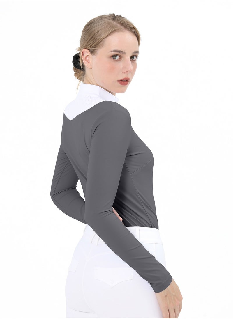 Equestrian Shirts Longsleeve Riding Top Women
