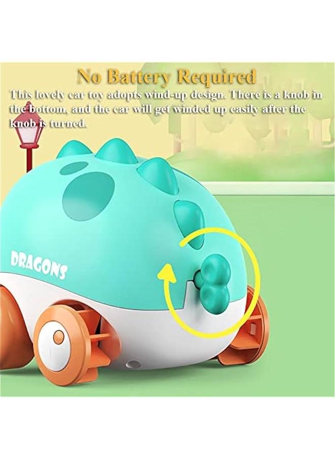 2PCS Amphibious Animal Car Toy, Windup Duck Bath Toy Dragon Car Toy Hen Car Bathtub Toy Cartoon Animal Car Water Toy Inertial Car Toy Land & Water Dual Mode Car Toy (Dragon+Hen)