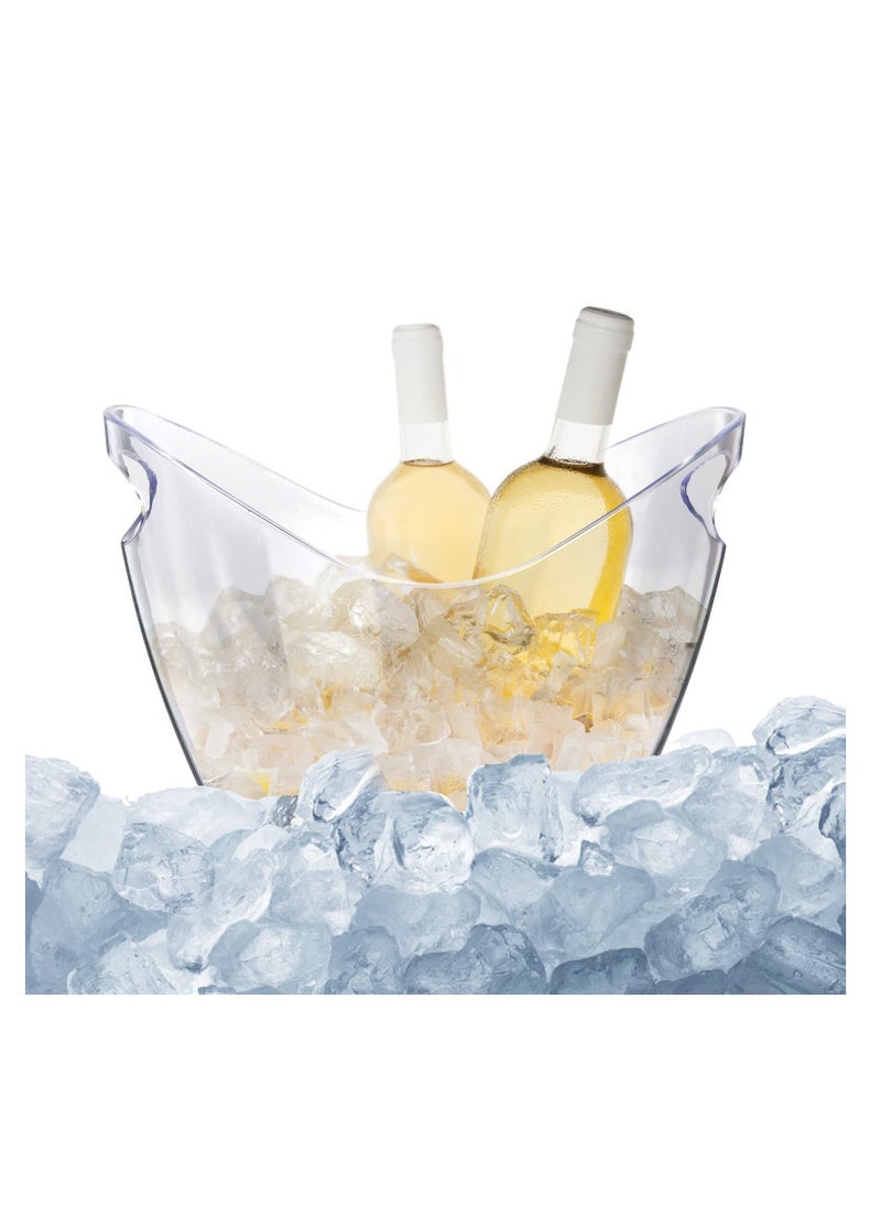 Ice Bucket Wine Bucket，Clear Acrylic 4 Liter Plastic Tub for Drinks and Parties, Food Grade, Perfect for Wine, Champagne or Beer Bottles