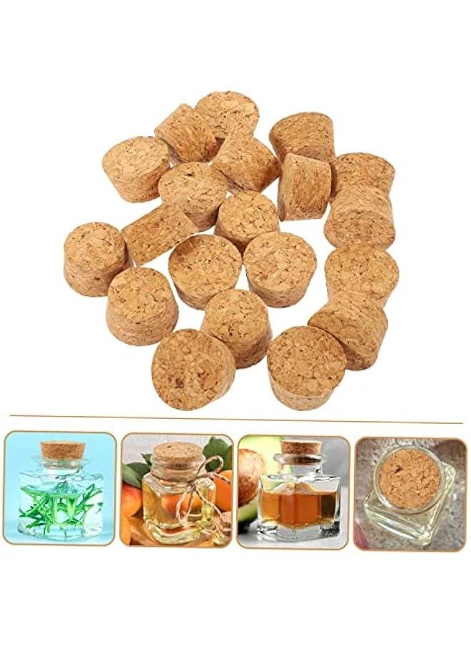 20pcs Stoppers Stopper Craft Cork Message Natural Corks Bottle Making Reusable Glass Jars Home Tiny Bung DIY Plugs Covers Plug Crafts Mm Wooden Wine for Tapered Wood Sealing